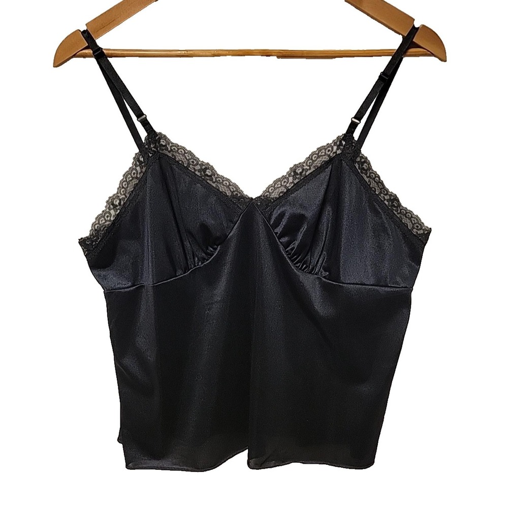 Vtg Deena Cami Top Y2K Dark Coquette Whisigoth Fairy Grunge Lingerie Size 40 / M